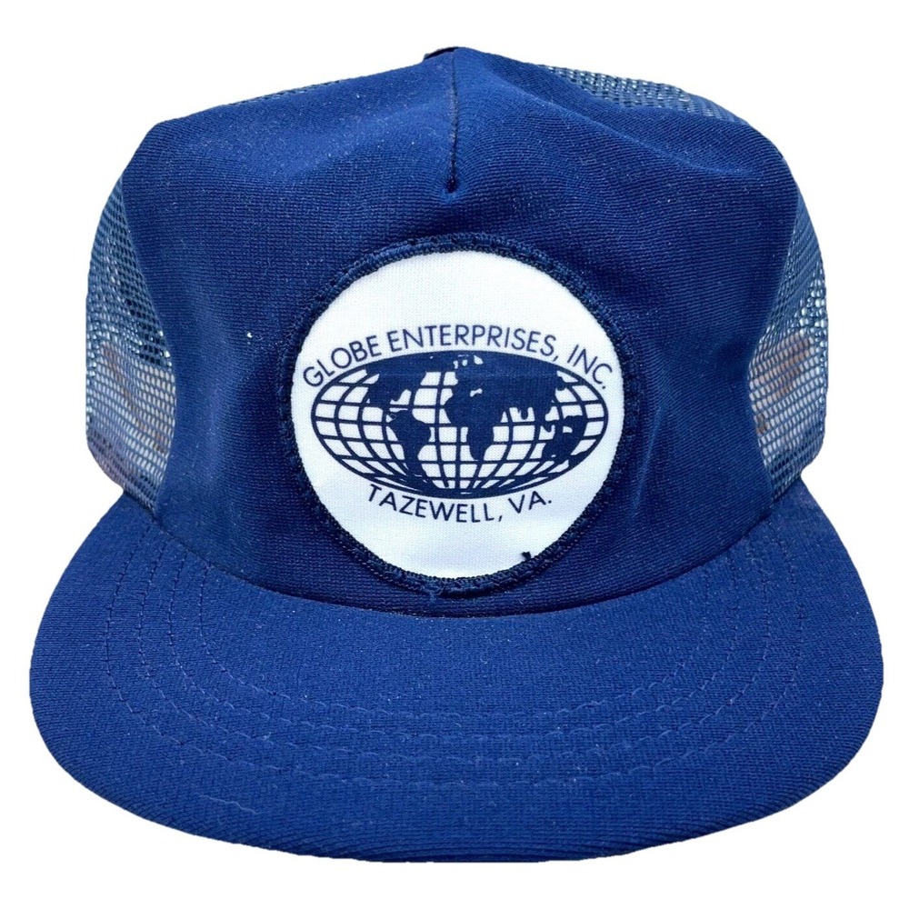 Vintage Trucker Hat Cap SnapBack‎ USA Patch 80s Global Enterprise Coal Mining